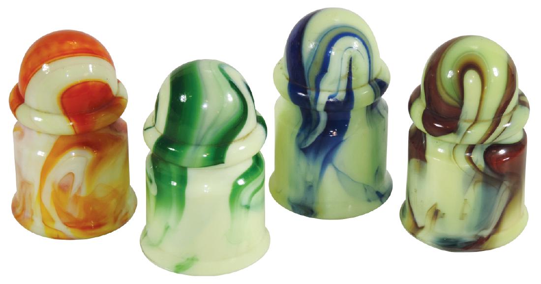 Automotive ashtrays (4), HouzeX slag glass, (1 of 1)