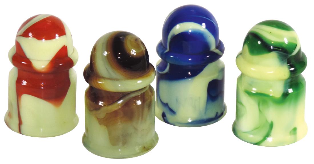 Automotive ashtrays (4), HouzeX slag glass, (1 of 1)