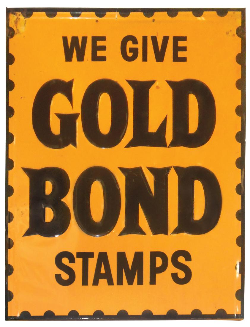 Trading stamps sign, Gold Bond Stamps, self-framed (1 of 1)