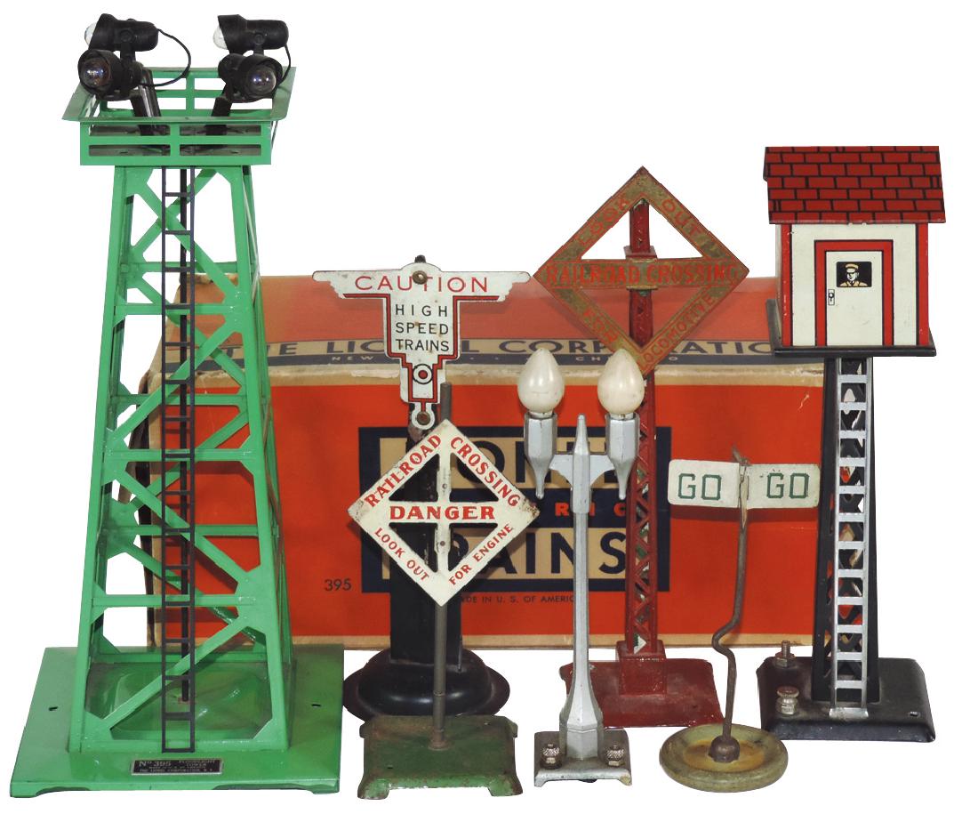 Toy train accessories (7), Lionel Flood Light Tower No.