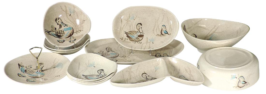 Kitchenware, Red Wing Bob White dinnerware, (12 pcs), (1 of 1)