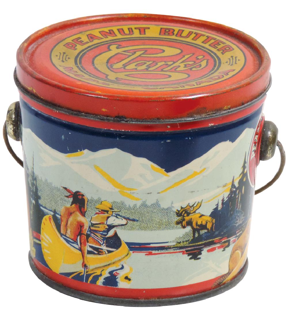 Peanut Butter pail, Clark's Brand 16-oz. tin, made in (1 of 1)