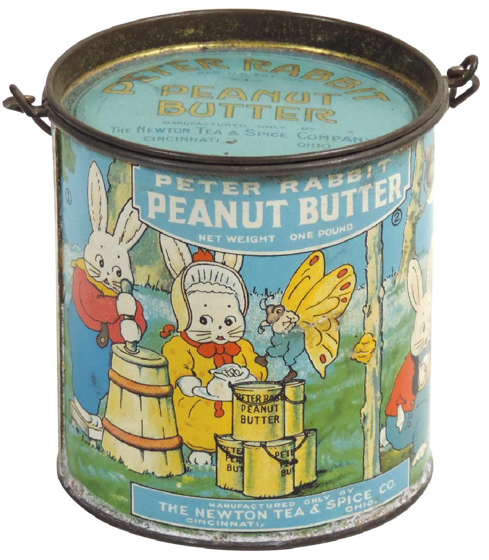 Peanut Butter pail, Peter Rabbit Brand 1-lb. tin, VG+ (1 of 1)