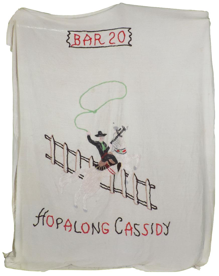 Hopalong Cassidy bedspread, double bed size 96" x 107",: Hopalong Cassidy bedspread, double bed size 96" x 107", VG cond.