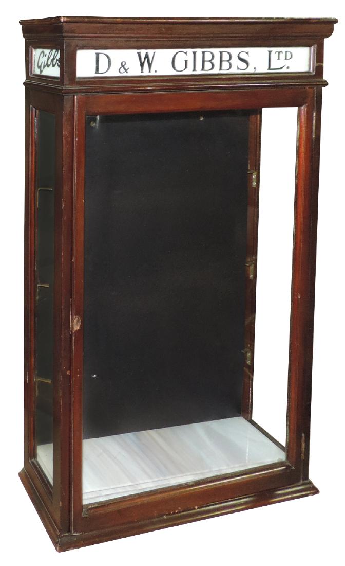 Drug store hanging display cabinet,  D & W. Gibbs, (1 of 1)