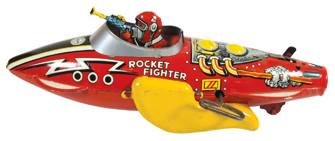 Toy, Rocket Fighter, Marx tin windup, c.1930's, Exc wkg (1 of 1)