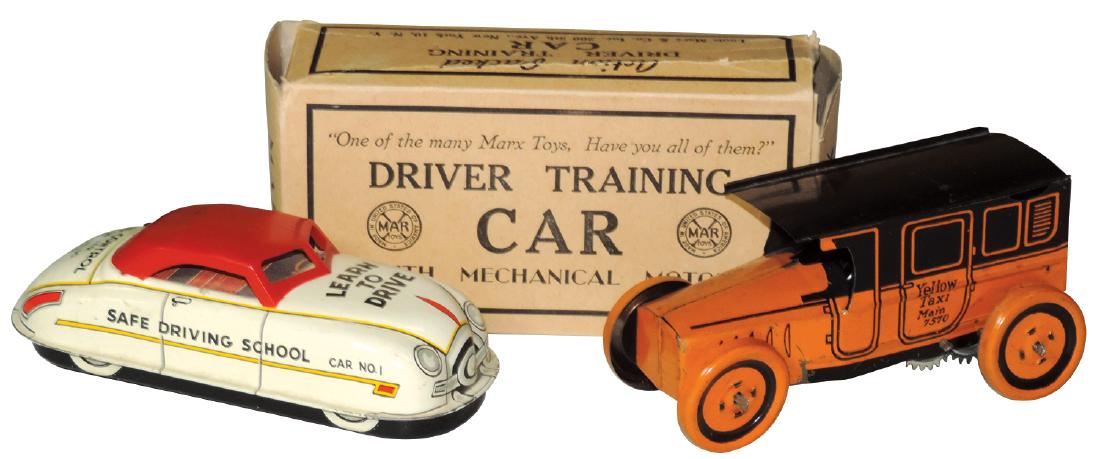 Toys (2), J. Chein Yellow Taxi Main 7570 & Marx Driver (1 of 1)