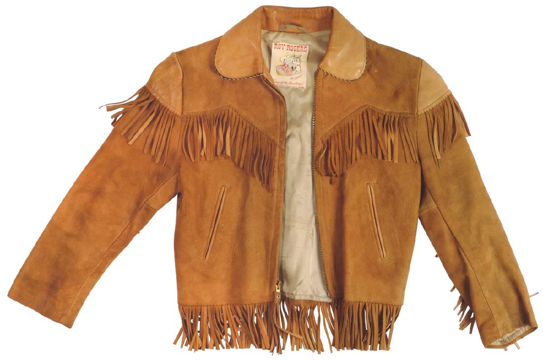 Roy Rogers child's fringed suede jacket w/leather (1 of 1)