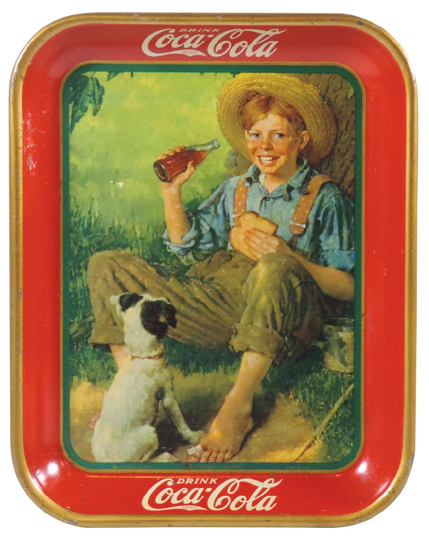 Coca-Cola serving tray, 1931 Barefoot Boy by Norman (1 of 1)