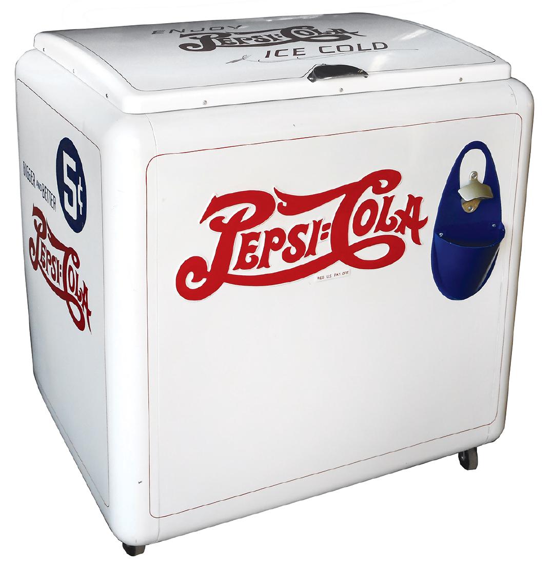PepsiCola cooler, Rare Heintz Co. embossed PepsiCola