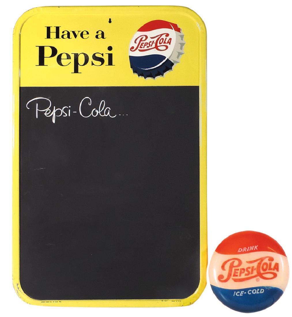 Pepsi-Cola blackboard & light-up sign, blackboard by (1 of 1)