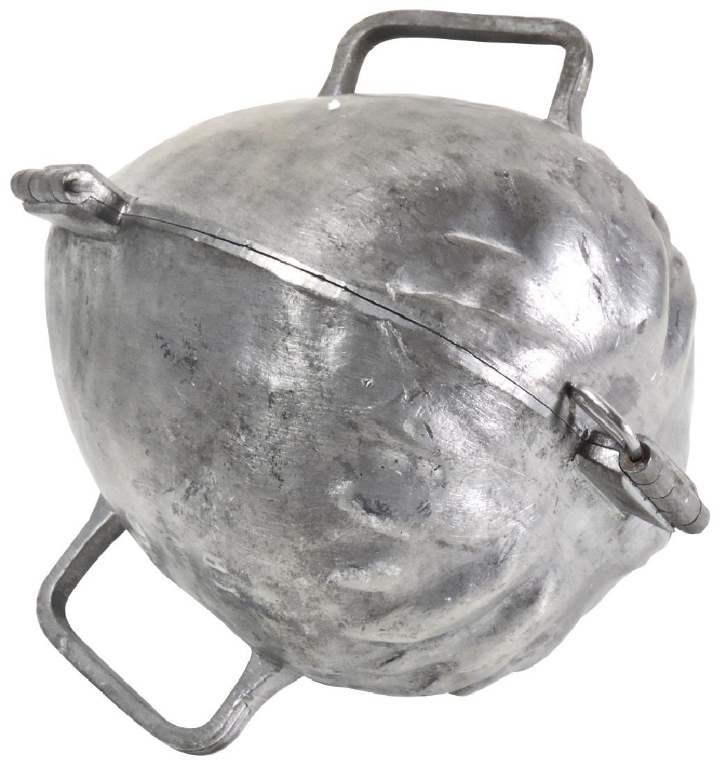 Ice cream mold, banquet size strawberry #1195, pewter, (1 of 2)