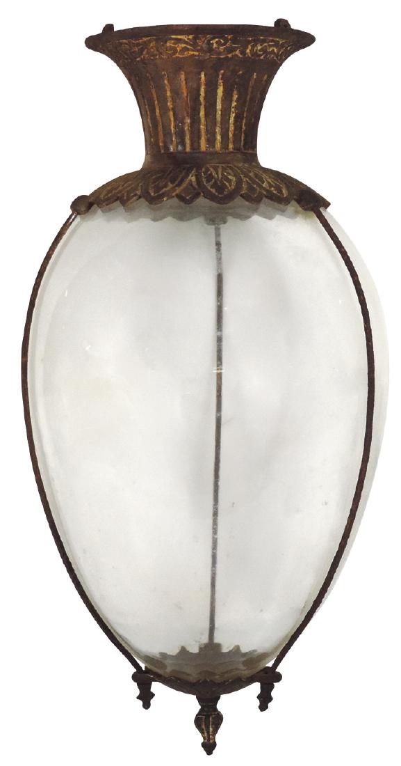 Drug store hanging apothecary globe, glass w/cast iron (1 of 1)