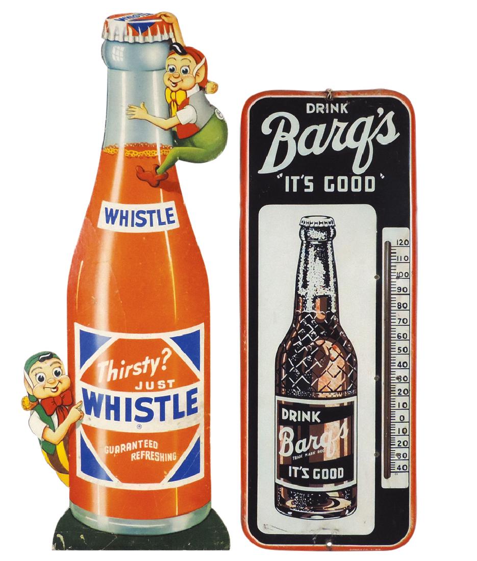 Soda fountain thermometer & sign (2), Barq's by (1 of 1)