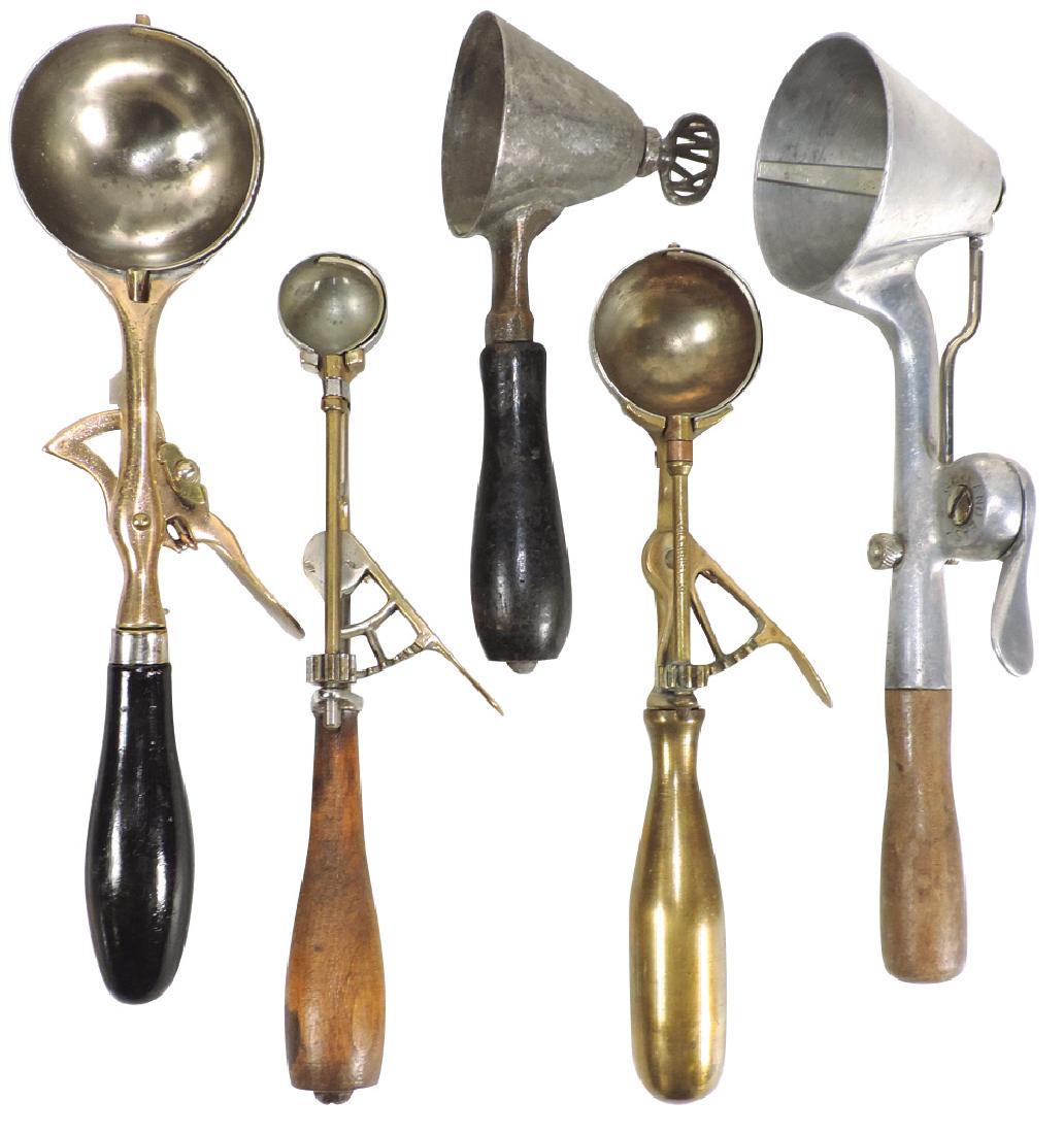 Ice cream dippers (5), assorted round & conical, Quick (1 of 1)