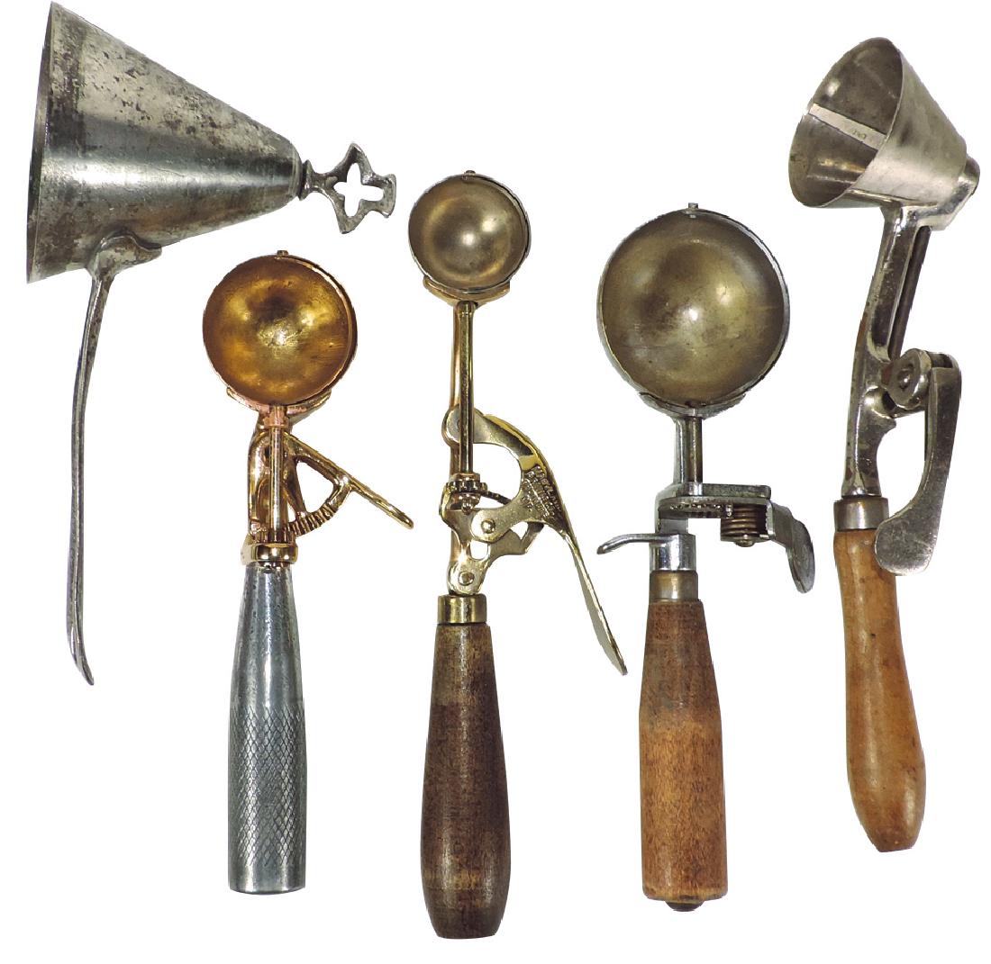 Ice cream dippers (5), assorted round & conical, Shore (1 of 1)