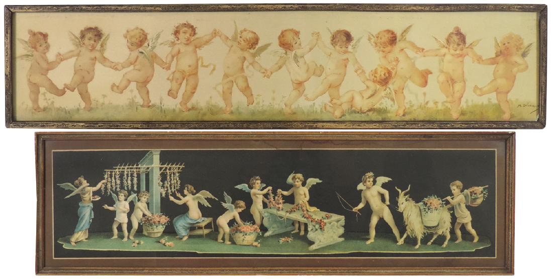 Prints(2), "Cupids Festival", by M. Delacroix in orig (1 of 1)