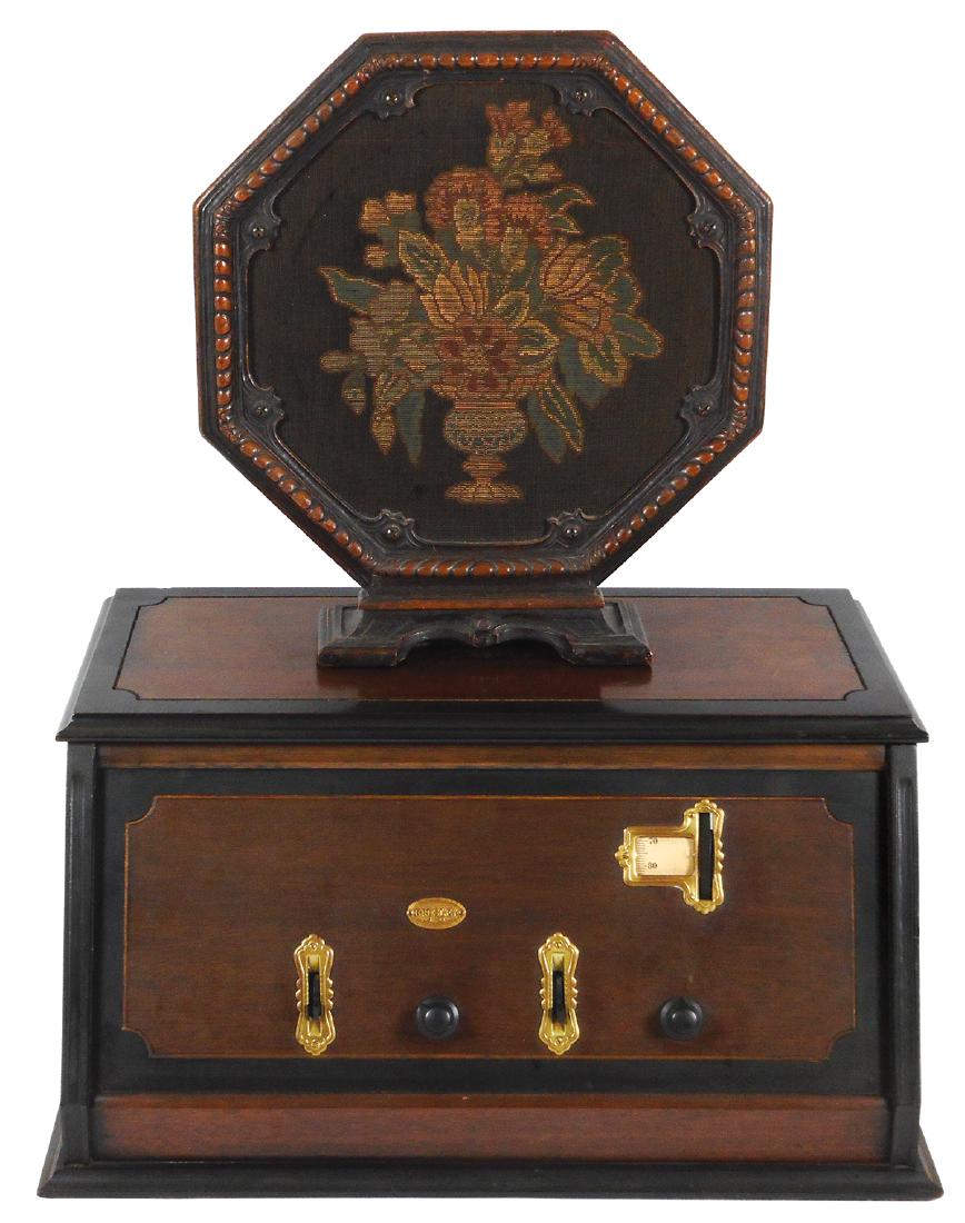 Radio & speaker (2), Crosley, Model 5-50, wood, c.1926, (1 of 2)