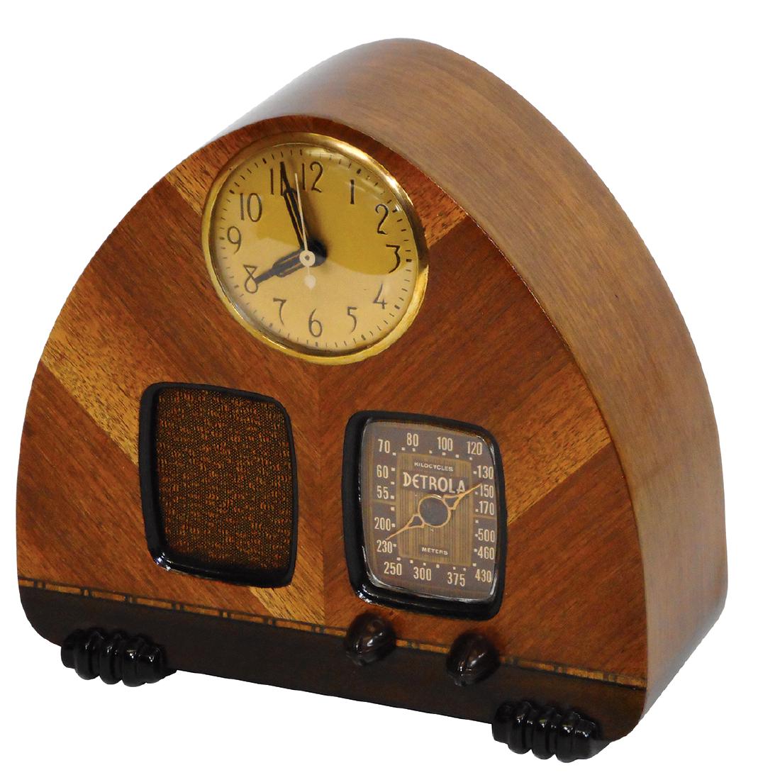 Radio, Detrola, Model 302, wood veneer, c.1939, Exc (1 of 1)