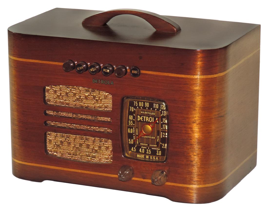 Radio, Detrola, Model 3202, wood veneers, c.1932, Exc (1 of 1)