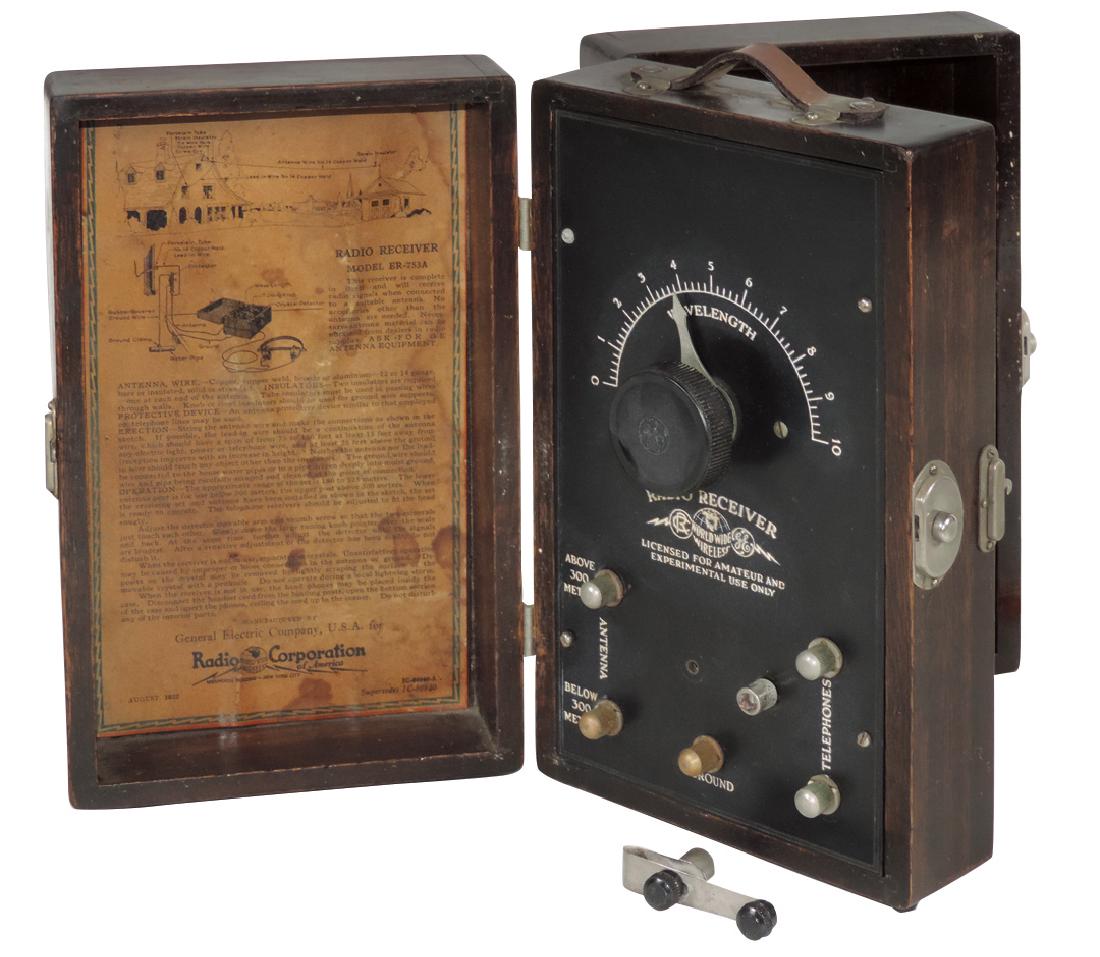 Radio, RCA, Model ER 753-A (Crystal), wood, c.1922, VG+ (1 of 2)
