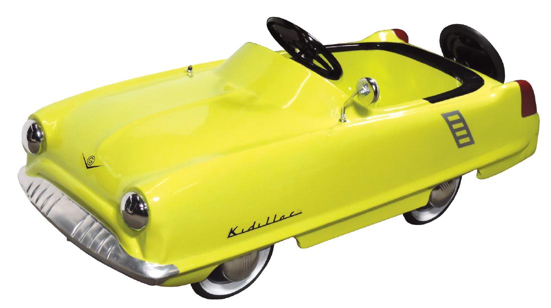 Children's pedal car, Garton Kidillac, pressed steel,: Children's pedal car, Garton Kidillac, pressed steel, few small paint nicks & no antenna, o/wise Exc restored cond, 45"L.