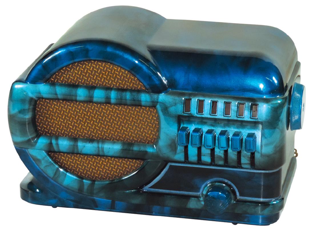 Radio, Belmont, Model 519, Bakelite, repainted marbled (1 of 1)