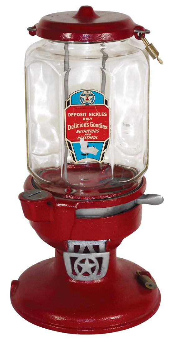 Coin-operated peanut machine, Columbus w/hex globe, 1 (1 of 1)