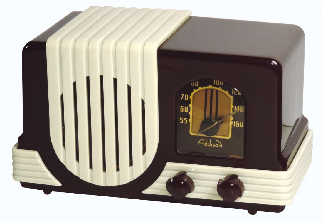 Radio, Addison, Model 2-R5A1, Catalin, two-toned dark (1 of 1)