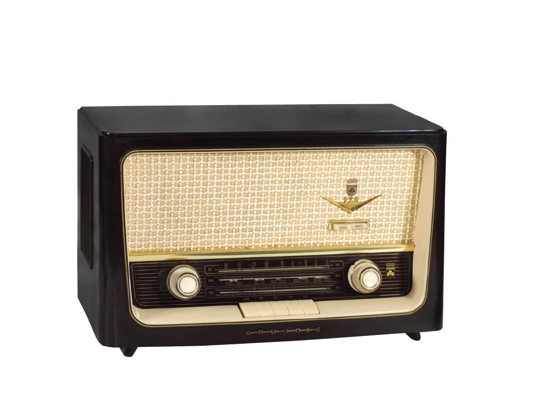 Radio, Grundig, Model 970-EES-X, Bakelite, maroon & (1 of 1)