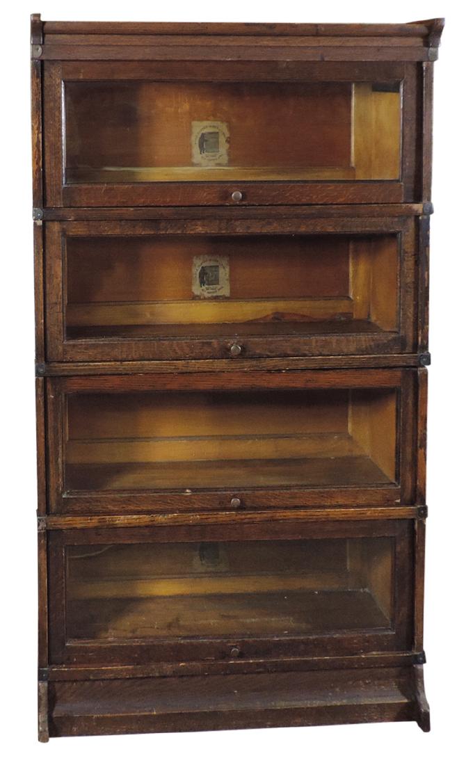 Furniture, stacked bookcase, (4) sections w/base & top, (1 of 1)