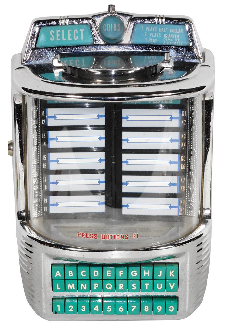 Coinoperated jukebox wall box, Wurlitzer 5202,