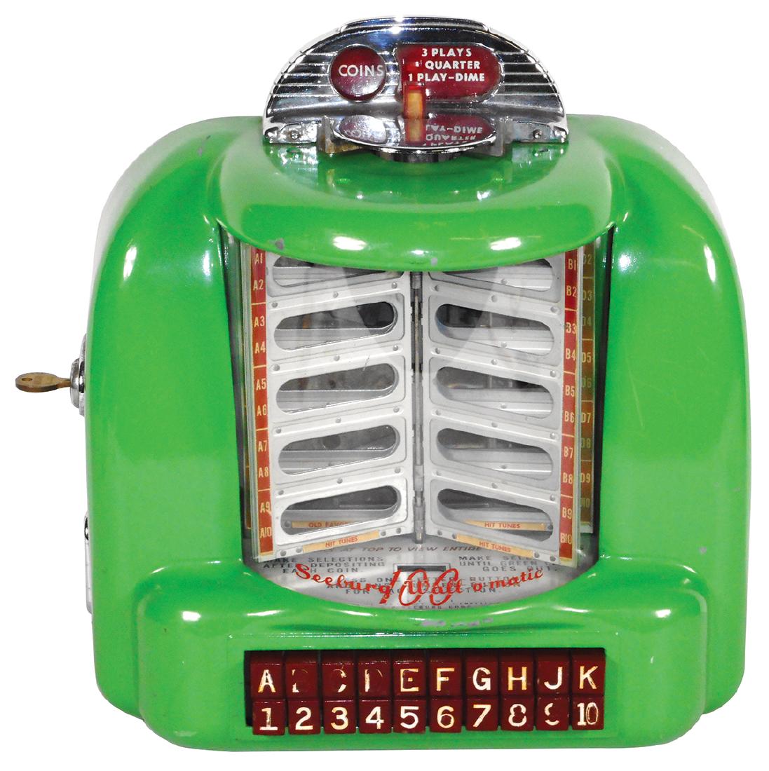 Coin-operated jukebox wall box, Seeburg 3W1, c.1950's, (1 of 1)