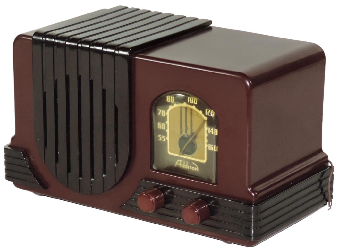 Radio, Addison, Model R5A1 waterfall, Bakelite, (1 of 1)