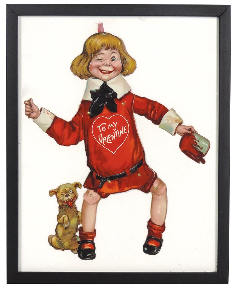Valentine, Buster Brown & Tige, jointed embossed diecut (1 of 1)