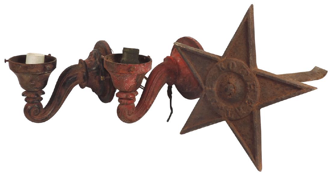 Architectural cast iron star, embossed J.H. Rothert, (1 of 1)