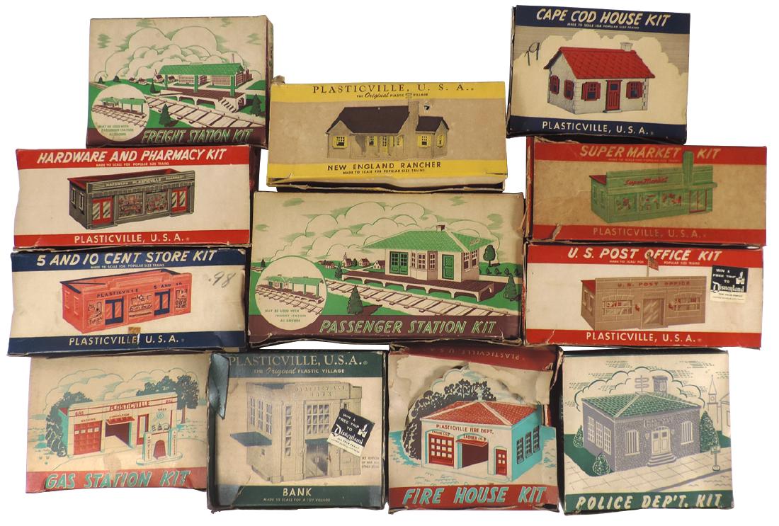 Toy train accessories (12), Plasticville U.S.A. (1 of 1)