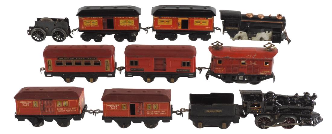 Toy trains (11 pcs), American Flyer engine 13, (2) 1108 (1 of 1)