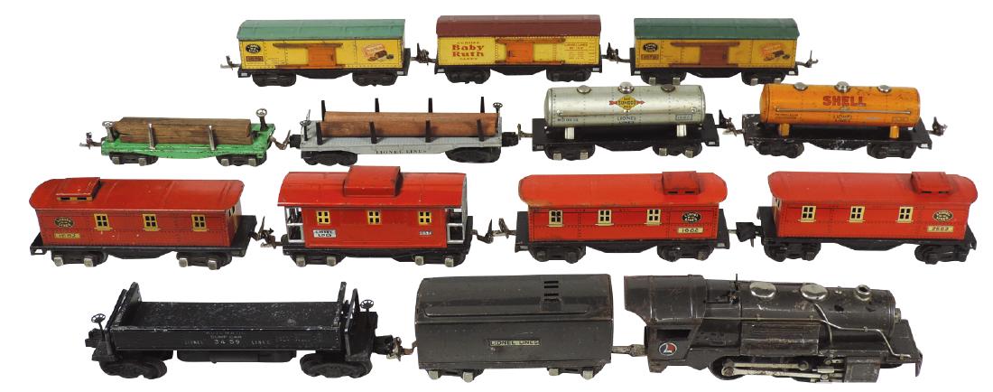 Toy train (14 pcs), Lionel "0" gauge loco 259E, reefer, (1 of 1)