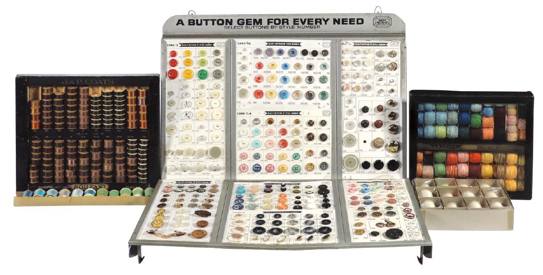 Sewing notion displays (5), Gem Button fold-out sample (1 of 1)