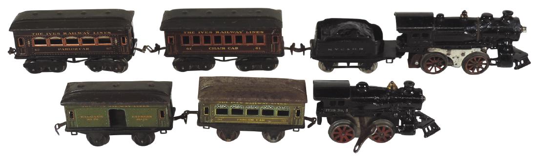 Toy trains (2), Ives #5 engine, #50 baggage & #52 (1 of 1)