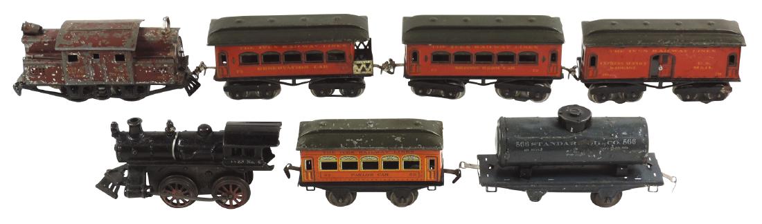 Toy trains (7 pcs), parlor car 52, Standard Oil 566, (1 of 1)
