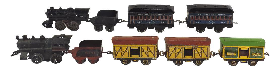 Toy trains (9 pcs), American Flyer, cast iron loco, 2 (1 of 1)