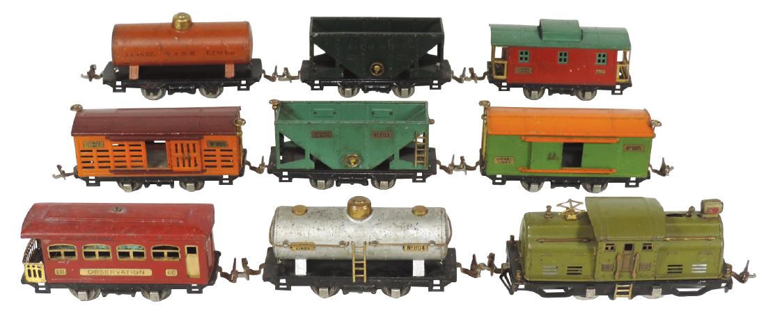 Toy train (9 pcs), Lionel #252 engine, #804, 2 #803, (1 of 1)