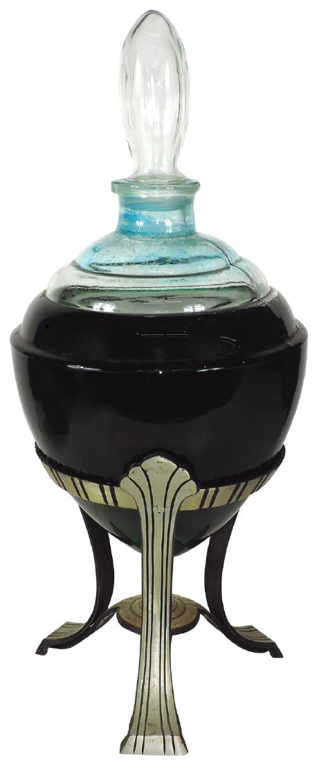 Apothecary show jars (2), teardrop-shaped glass jars in (1 of 2)