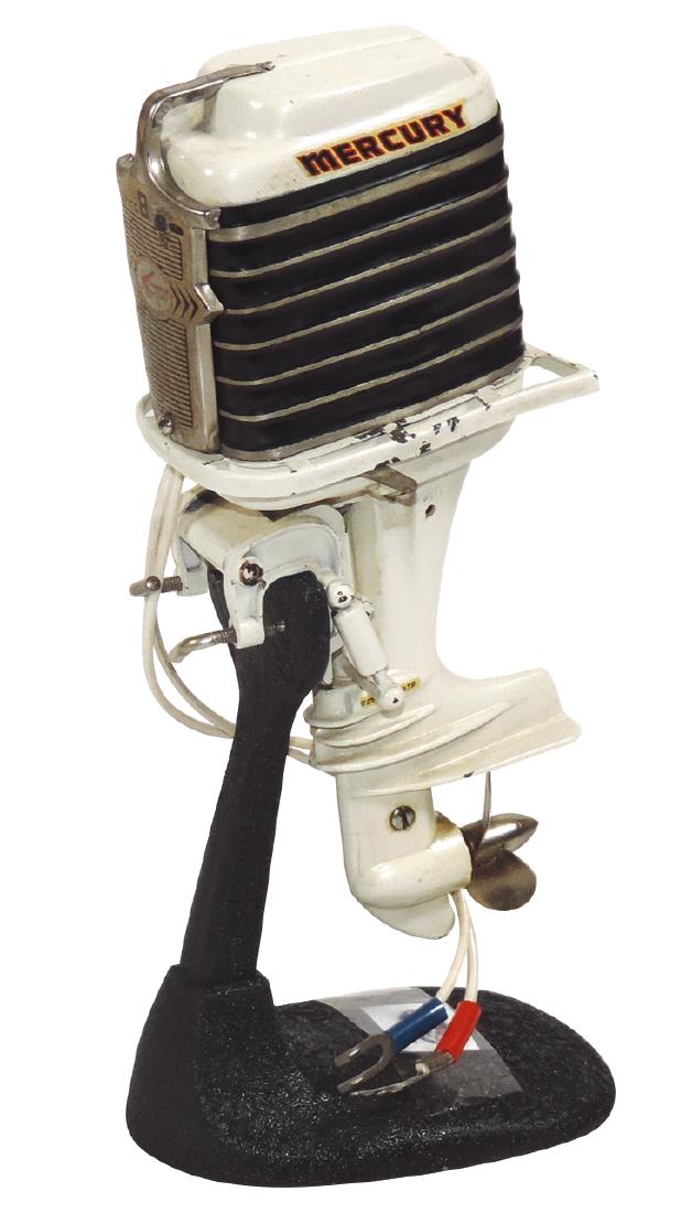 Toy boat motor, 1960 Mercury 800 w/long shaft, white, (1 of 1)