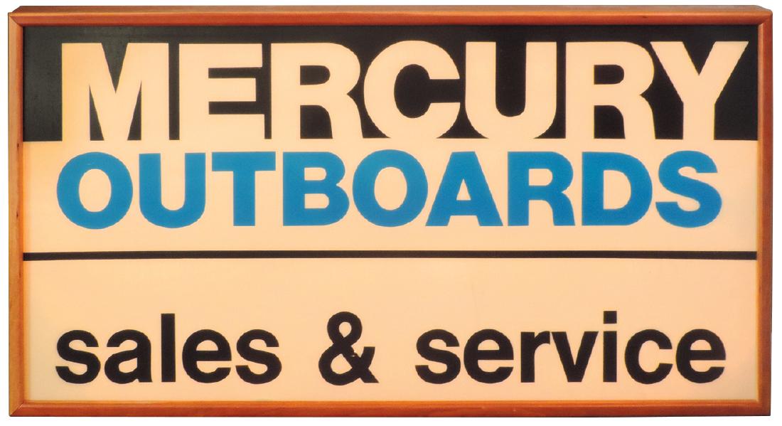Outboard motor sign, Mercury Outboards sales & service, (1 of 1)