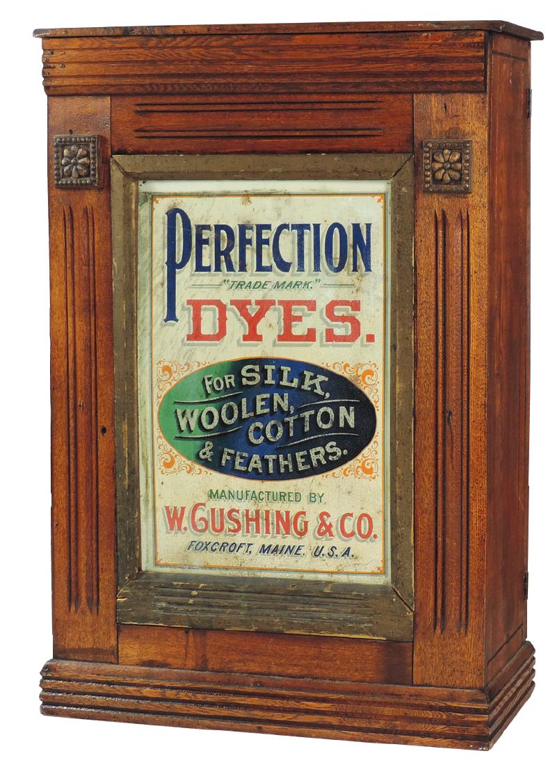 Country store Perfection Dyes cabinet, from W. Gushing (1 of 2)