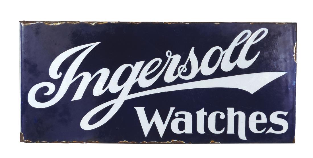 Jewelry store sign, Ingersoll Watches, Rare 2-sided (1 of 2)
