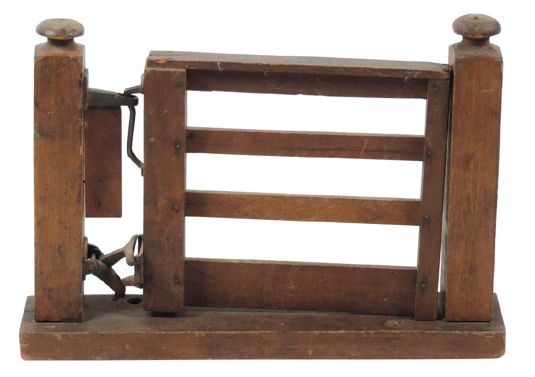 Salesman sample swinging gate, wood & metal, unusual (1 of 1)